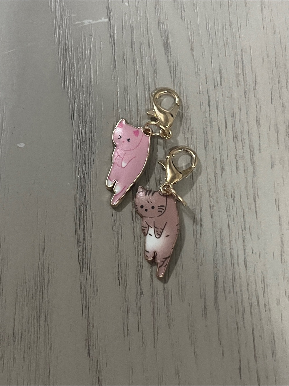 Zipper Pulls  Cat Enamel Charms